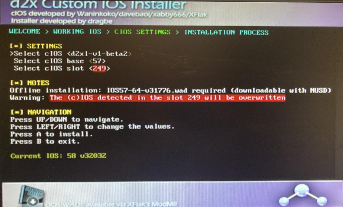 d2xl cIOS Installer